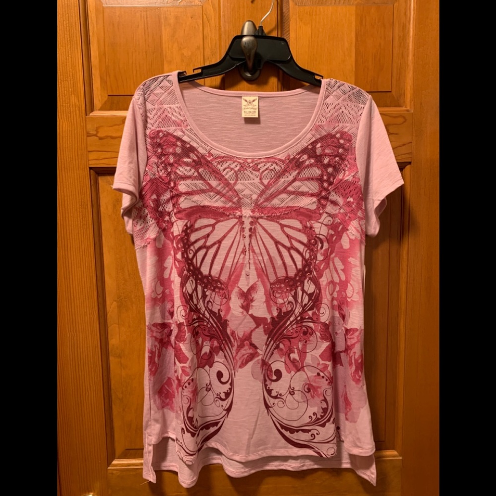 🔴New- Women’s Faded Glory Butterfly XL (16-18) Top